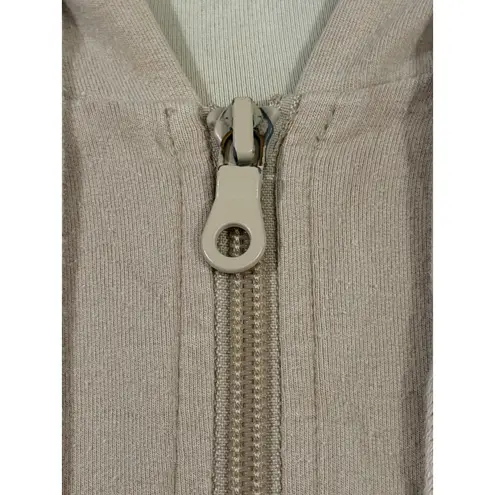 OFFLINE by Aerie Beige Cozy Zip Up Hoodie Sweatshirt M Casual Comfort *Stain* Tan Size M