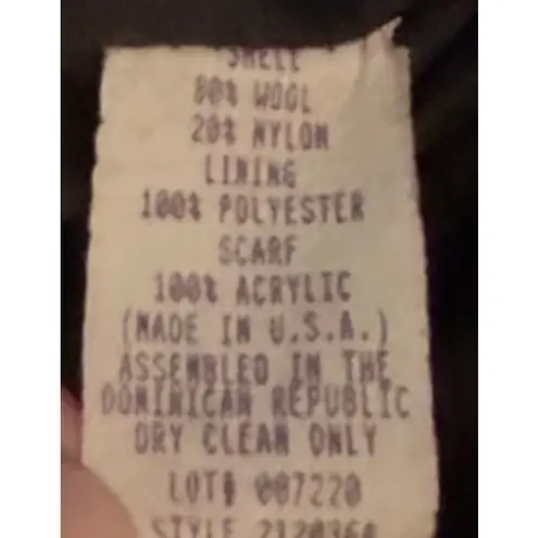 London Fog Vintage Wool Grey Peacoat Coat Jacket Made In USA Women's Size 18