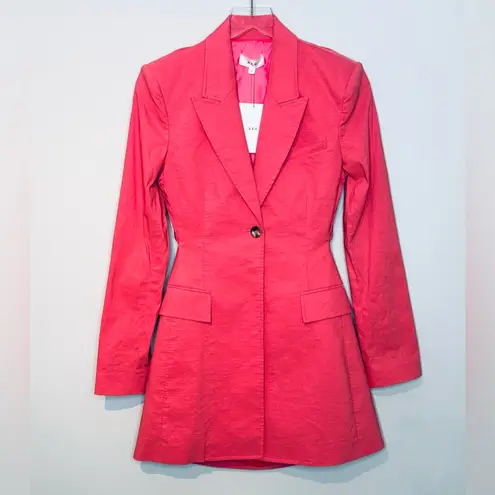 ALC Frank A.L.C. Carlyle Italian Linen Blazer Pink Grapefruit Mini Dress Size 2 NWT