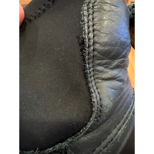 Loeffler Randall Hatley Duck Boot Black Leather Size 8 GUC