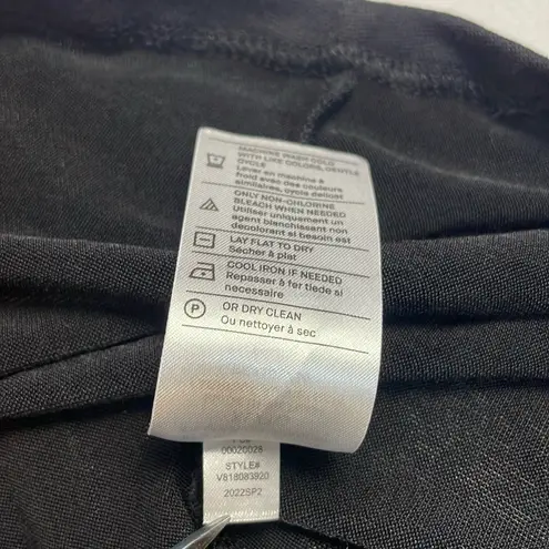 Vince  NWT V-Neck Maxi Midi Wrap Dress‎ Black Stretchy Gathered Waist Classic XL