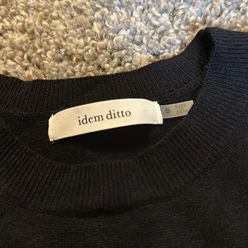 idem Ditto Black Puff Sleeve Sweater