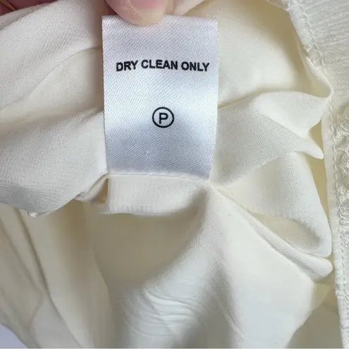 Hunter Bell Gaille Puff Sleeve Mini Dress in Ivory Floral Jacquard Size Medium