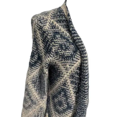 Anthropologie Moth by  | Knit Argyle Open Cardigan Oversized Sweater Size Small