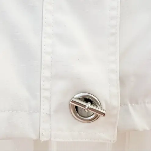 Mackintosh New England Poplin Nautical Rain Jacket Blue White Striped Medium