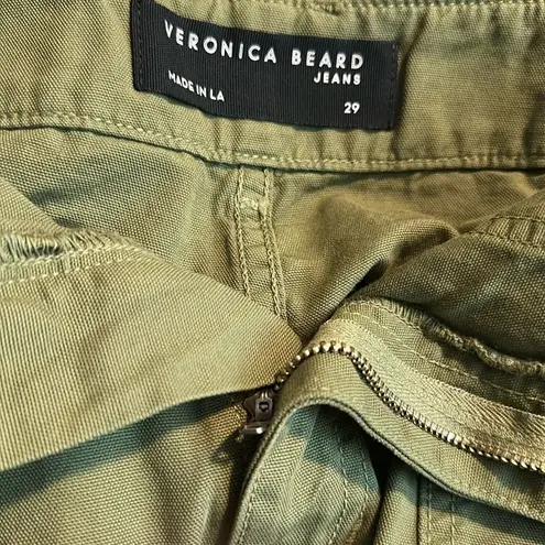 Veronica Beard NWT Arya Straight Carpenter Pants Size 29 Military Green