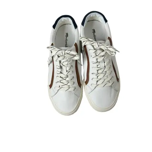 Madewell  Sidewalk Low-Top Sneakers in Leather and Suede Russet Brown Multi 7.5
