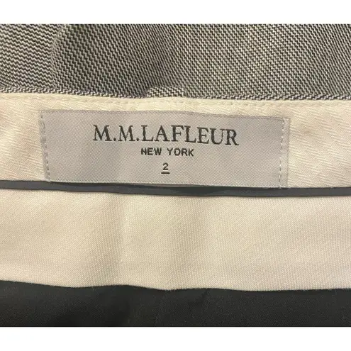 MM Lafleur Womens 2 Midrise Dress Pants Virgin Wool Blend Gray Ankle Office