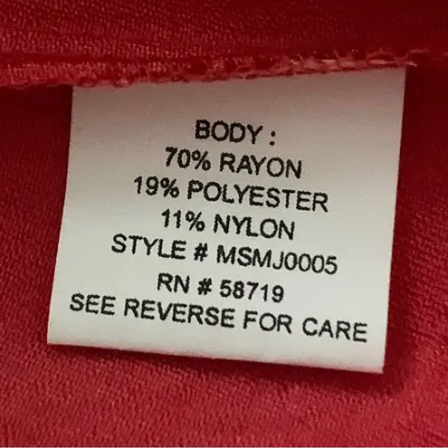 Elementz Blouse Jacket Shacket Orange Coral Shimmer Roll Tab Sleeves Large