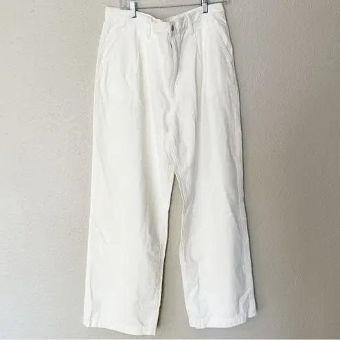 Madewell  The Harlow Wide-Leg Jeans White Size 32‎