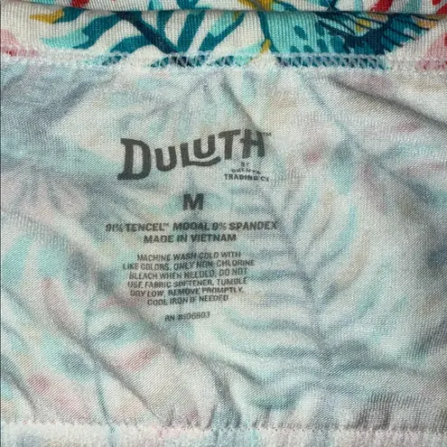 Duluth Trading Co. Multicolor Floral Sports Bra unlined medium light support M Green