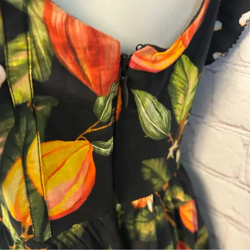 Farm Rio Cocoa Paradise Mini Ruffle sleeve dress New artsy cottagecore SML chic