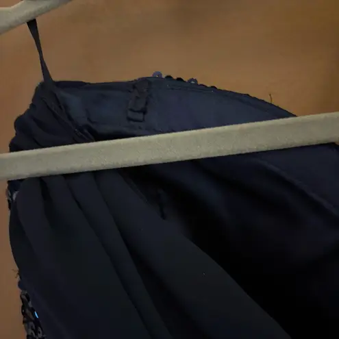 Chi Chi London Chi Chi Sequin Evening Gown Sweetheart Convertible Chiffon dress navy blue 8