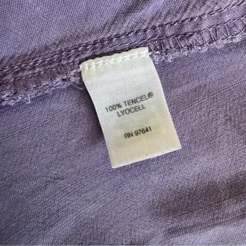 J.Jill  Women Purple Collared Long Sleeves Button-Up Shirt Size S Light Weight