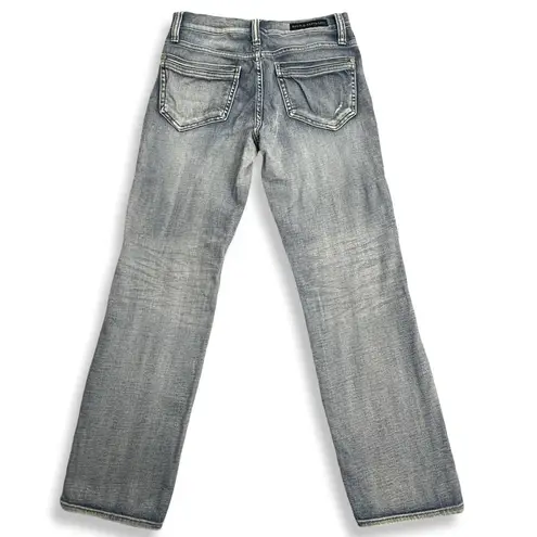 Rock & Republic  Indee Jeans Women 4 Straight Distressed Grunge Boyfriend Stretch