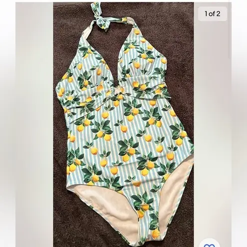 Nicole Miller  Studio Lemon One piece Swimsuit, size 8. 

Super cute and gently