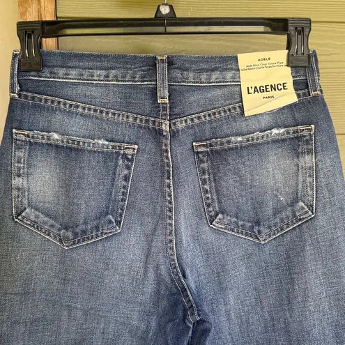 L'Agence “Adele” High Rise Crop Stove Pipe Jeans