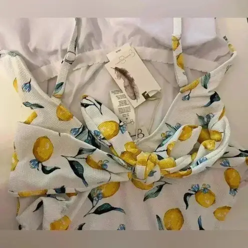 Jessica Simpson  LEMONS Nice Lemons‎ Tie-Waist One-Piece Swimsuit Size M