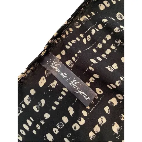 Marcelle Margaux Wrap Polka Dot Long Sleeve Blouse Formal Black Size M