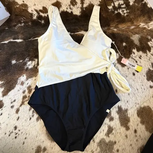 Summersalt The Perfect Wrap One-Piece Swimsuit In Sea Urchin & White Sand Sz 10