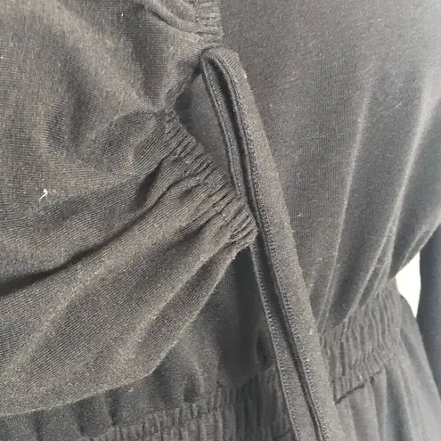 Kate & Mallory Off the Shoulder Black Tie Sleeve Midi Dress size Small