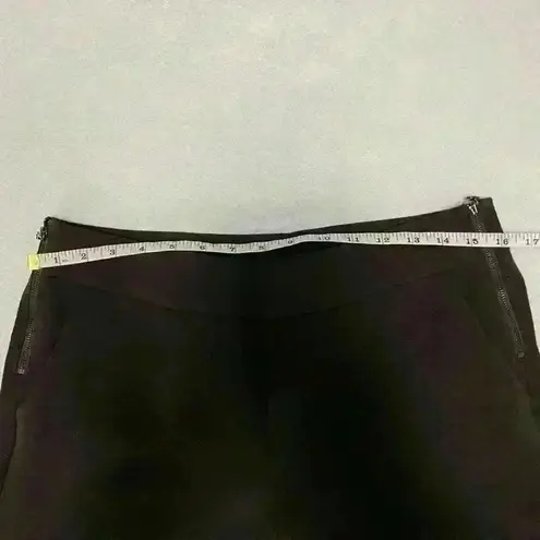 W By Worth Women Brown Dress Pants 4 Straight Leg Pockets Zipper Accent