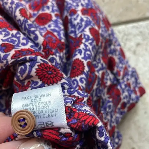 XiRENA Grady Romper Nichols Floral Cotton Belted Purple Size L