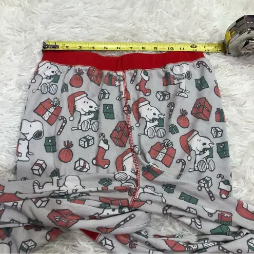 Munki Munki  Peanuts Snoopy Christmas Pajama Pants Leggings Grey medium