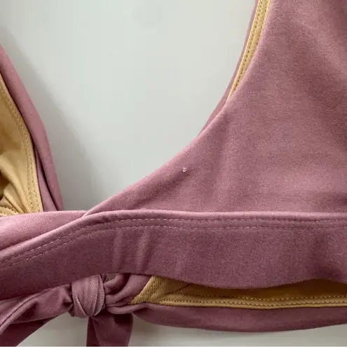 Niyama Sol Long Sleeve Knotty Bra Crop Top in Rose Petal Size L/XL Pink Size L