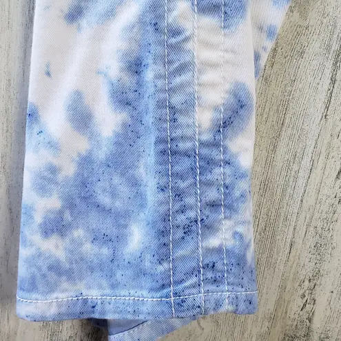 Sanctuary  Pink & Blue Crinkle Tie Dye Denim Cropped Jeans Women's Size 31