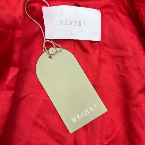 Meshki Aspyn Satin Blazer Jacket Red