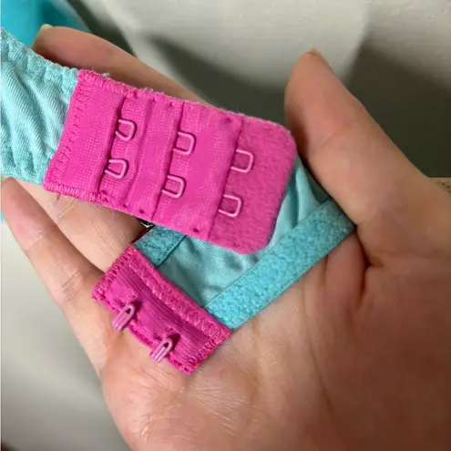 Betsey Johnson Betsy Johnson Blue Convertible Cheetah Strap Bra Size 32B