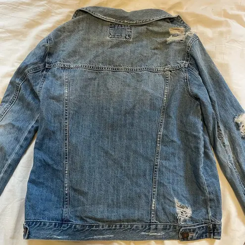 Forever 21 Oversized denim distressed jacket