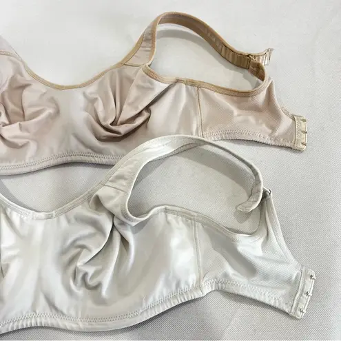 Wacoal Simone Sport Hight Impact Underwire Bra Sz. 34D-855170 Lot Two Tan/White