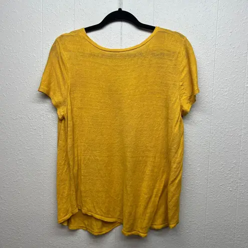 Womens Mustard Coastal Beach Feminine Chic Academia Womens Knit Sweater Medium