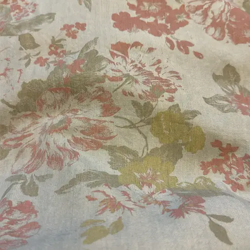 Hinge Women’s Large Retro Blue Pink Floral Flower Denim Jean Dress Shorts