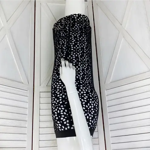 i Jeans by Buffalo Laser Cut Pencil Skirt Black White Small