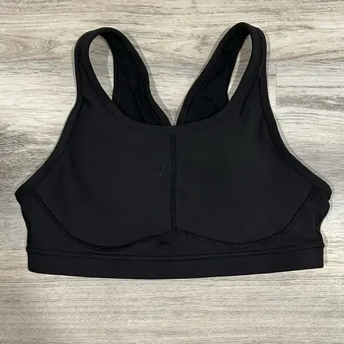 Athleta  Sculptek Stealth Black Sports Bra Yoga Gym Athletic Stretch Size S