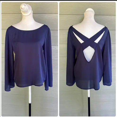 Tobi  Crisscross Plunging Back Blouse