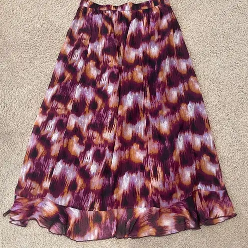 Old Navy  Purple Multi Tiedye Ruffletrim Maxi Skirt