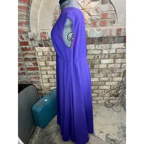 dress blazer formal purple 1970s floral Size 14