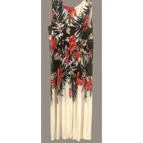 Avenue Tropical Maxi Dress Size 14/16 Cruise Wear Island-Inspired Sleeveless