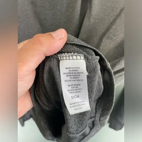 Reebok  Grey Athletic Quarter Zip Workout Long Sleeve Tee SZ S