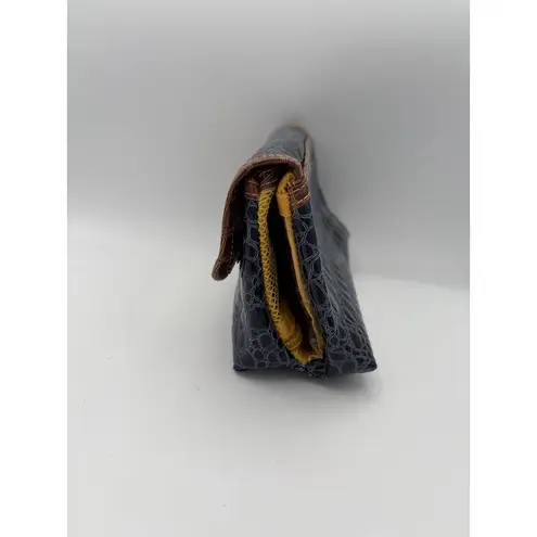 Samantha Brown Crocodile Embossed Clutch Wallet Faux Leather 2