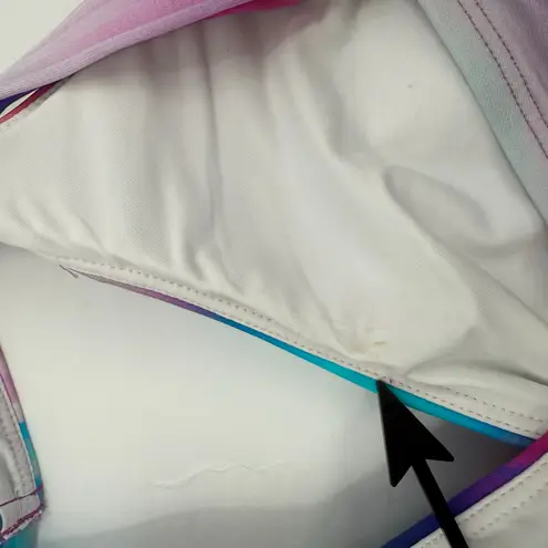 La Blanca Bikini Top Size 10 NEW Sunset Shores Over The Shoulder Underwire NWOT