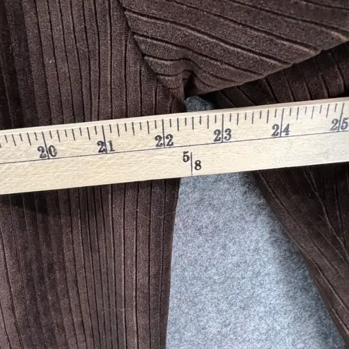 Maniere De Voir Pullover Hoodie Women M Brown Corduroy Oversized Sweatshirt