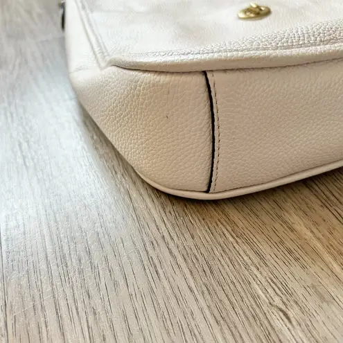 Coach  Polished Pebble Leather Chaise Crossbody Purse in Chalk Ivory