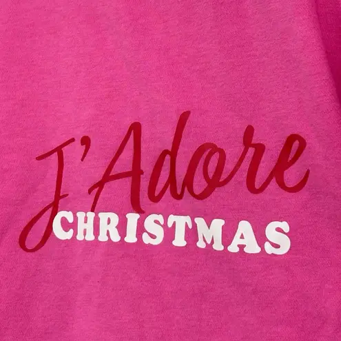 J’Adore Christmas Graphic Print Sweatshirt Size 1X NWOT Womens Pink