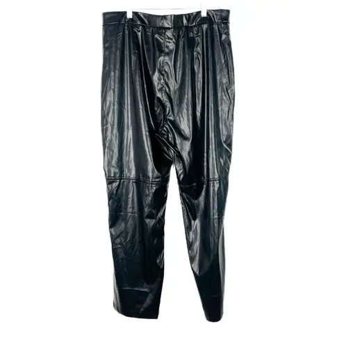 H by Halston NWOT Faux Leather Pants Black Size Large L NEW