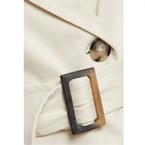 Ba&sh Paris Double-breasted Belted Cotton-blend Trench Coat In Ivory NEW